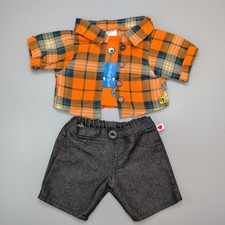 Build A Bear orange kariertes