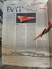 Bauplan für Elektroflugzeug Bat, 78 cm Spannweite