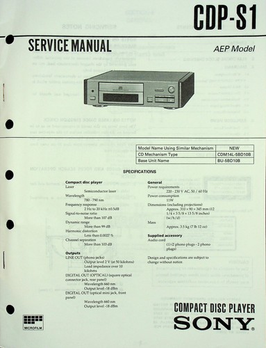 Service manual sony cdp - service,