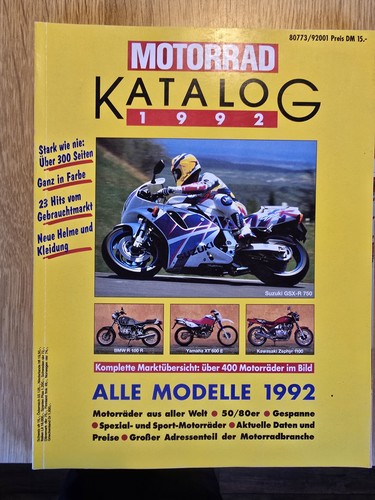 Motorrad katalog von 1992 - motorrad,