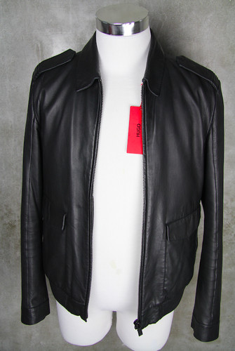 Hugo boss leder jacke - boss,