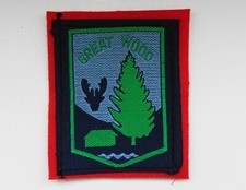 Toller Holz Webstoff Patch