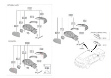 87620S1160 Spiegel links Hyundai Santa Fe TM OE