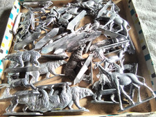 Konvolut Zinnfiguren Tiere Bären Hirsche Giraffen  32 Stück