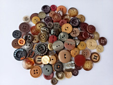 100 kleine Knöpfe braun beige Mischung Konvolut Basteln unbenutzt