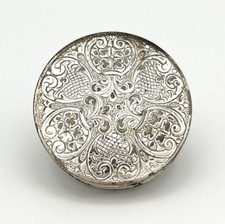 Vintage Pillendose Antik Schmuckbox Quist Silber Floral Schatulle Dose RAR #2593