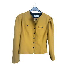 Vintage Damenblazer edel 1-reihig senfgelb Größe 40