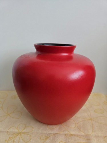 Vase rot keramik - vase,