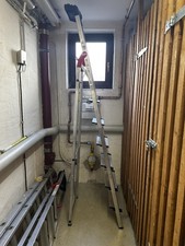 Hailo L80 ComfortLine Sicherheits-Stehleiter Stufen Klapp 7 Stufen