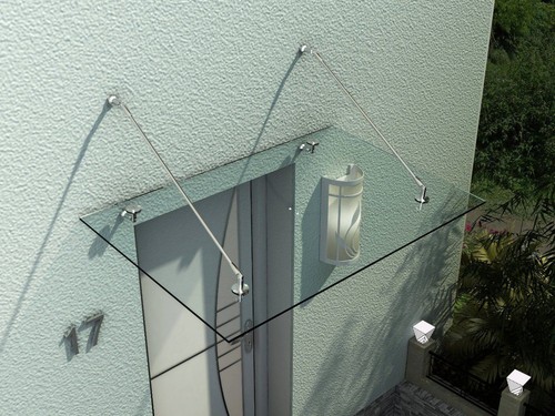 Homcom glasvordach haustür - homcom,