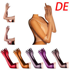 DE Frauen Reine Handschuhe Vollfinger Handschuhes Oper Langer Handschuh Glänzend