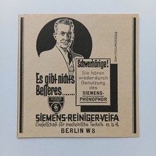 1930 Siemens Reiniger Veifa Medizintechnik Werbeanzeige Werbung Reklame