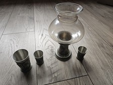 Set: 3 Zimnbecher und 1 Zinn