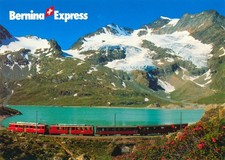 2547-Ansichtskarte Bernina Express Lago Bianco Rhätische Bahn Schmalspur Schweiz