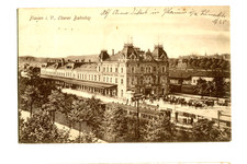 AK  Plauen Vogtl.Oberer Bahnhof  Pferdekutschen