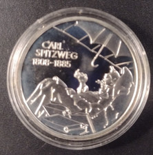 10 Euro Sondermünze  Carl Spitzweg Silber 2008 St/PP in original Kapsel