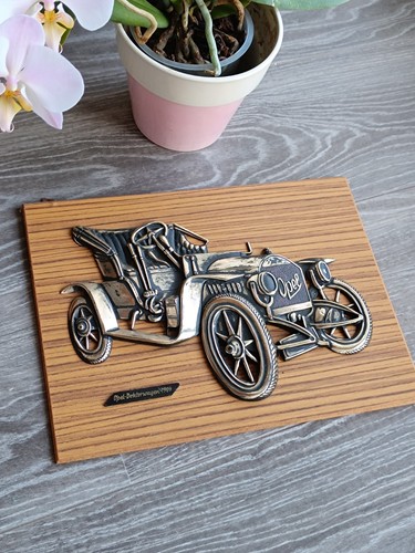 Opel wandtafel metall relief - wandtafel,