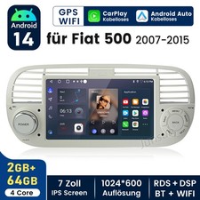 Carplay Android 14 Für Fiat 500 2007-2015 Autoradio GPS Navi WIFI SWC DAB 2+64GB