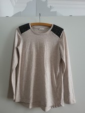 Gr S Damen Pullover LC Waikiki Beige+Silber- perlen 