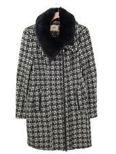 MEXX Wollmantel Damen Mantel Gr. DE 40 schwarz-wollweiß-hellgrau Casual-Look