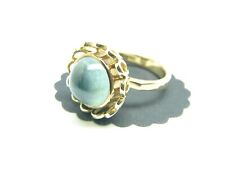 Damen Turmalin Ring 585 Gold 14 Karat Indigolith Ring Größe 52