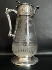 Antik Karaffe Silber Krug