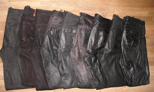 Getragene herren lederjeans - 9,