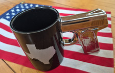 USA, Texas Kaffeetasse mit Pistolengriff, Keramik, Neu!
