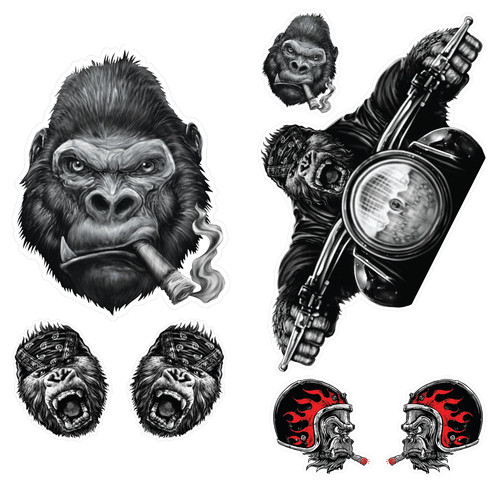 Aufkleber set gorilla - aufkleber-set,