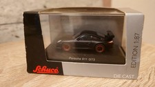 Schuco Porsche 911 GT 3 1:87 gebraucht Art.-Nr. 45 258 2000 mattschwarz