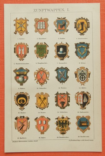 Zunftwappen gerber sattler - zunftwappen,