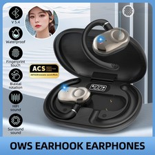 Wireless Bluetooth 5.4 Kopfhörer Open Ear Ohrhörer OWS mit Ohrbügel Schwarz