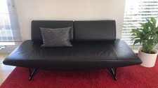 Cor Cirrus Leder Sofa Schwarz