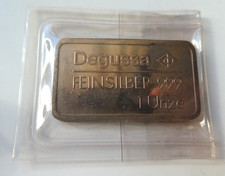 Silberbarren , Degussa, 1 Oz