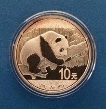 10 Yuan China Panda 2016, Silbermünze 30 g Feinsilber PP, in Kapsel