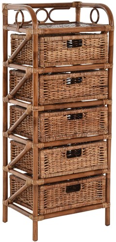 Rattan kommode badregal - badregal, 5