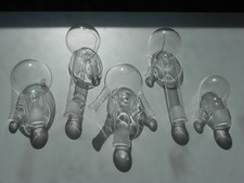 5 Stck Rundkolben klein, Duran Glas, Normschliff, Laborglas Konvolut