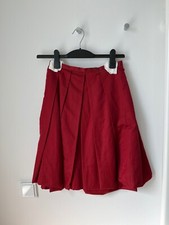 Susanne Bommer Rock Gr 36 (S) bordeaux-rot Baumwolle Seide (NP:299,-€) *NEU*