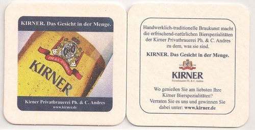 Kirner bier bierdeckel - -,