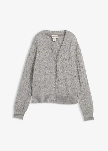 Ajour strickjacke mit wolle - ajour-strickjacke,