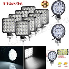 2/4/8X 12V/24V LED Arbeitsscheinwerfer Offroad Scheinwerfer Traktor LKW Bagger