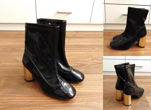 Ankle boots schwarz gold - ankle,