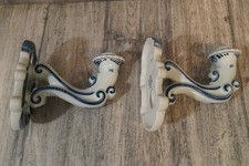 2x Delft Blauw Wandkerzenhalter Kerzenhalter Holland Keramik Blau Weiß