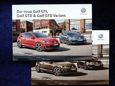 VW Golf 7 VII GTI GTD GTD Variant Prospekt, 6.2017 + Beilage Technik ,Preisliste