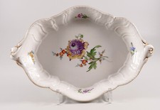 Meissen Platte Prunkplatte Blume 2 Neubrandenstein II. Wahl um 1900 29x20cm