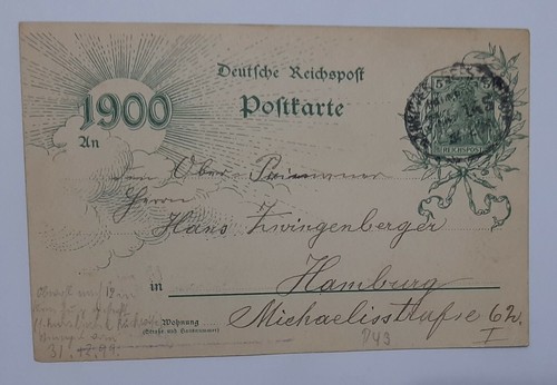Germania 1900 ganzsache 5 - germania,
