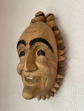 Holz Faschingsmaske Fasnacht Maske carnival mask - Vollmaterial Wanddekoration