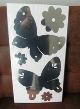 2Set/ 10Teile -große Spiegelaufkleber/Schmetterlinge  29x25cm /Blumen  14 u. 8cm