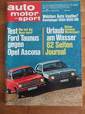 AMS 05/1971 Ford Knudsen Taunus 1600 GXL- Opel Ascona A - BMW 2002 Cabriolet