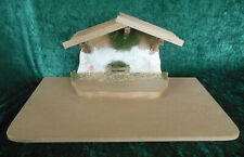Weihnachtskrippe Krippenstall Stall mit Bodenplatte 45cm x 25cm Verarbeitung  